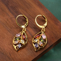 Sylvana Vintage Golden Leaf | Earrings