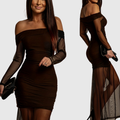 Evangeline | Elegant Off-Shoulder Evening Dress