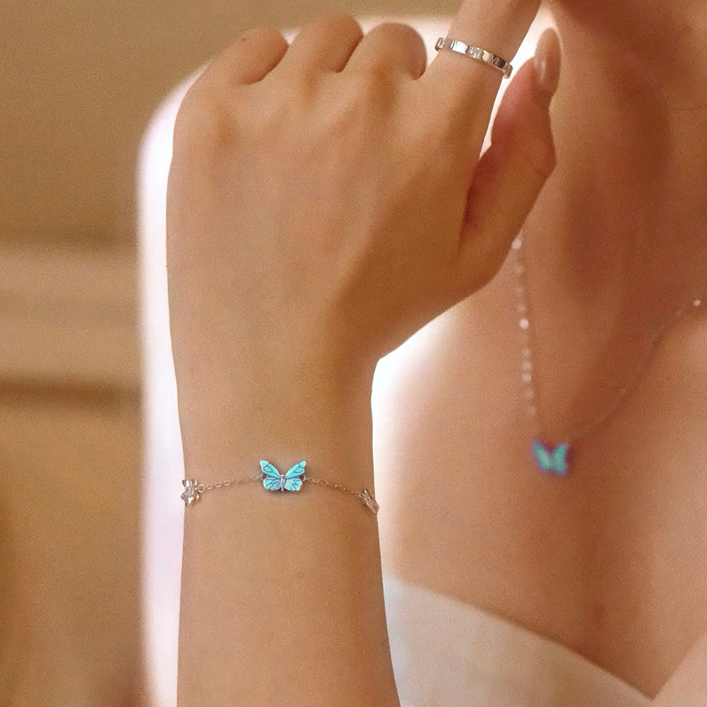 Luminous Dream Blue Butterfly | Bracelet