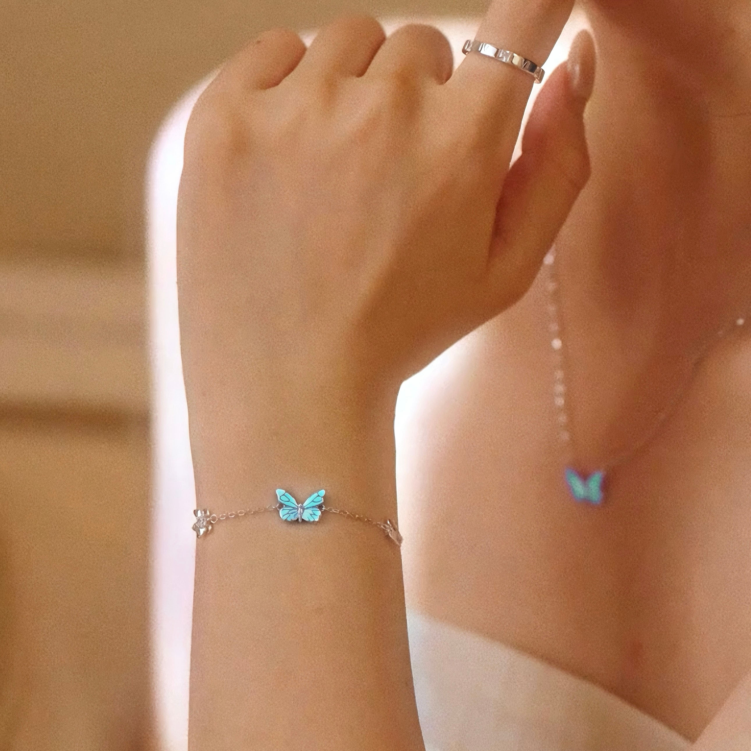 Luminous Dream Blue Butterfly | Bracelet