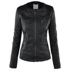 Ysolde | Leather Hooded Jacket