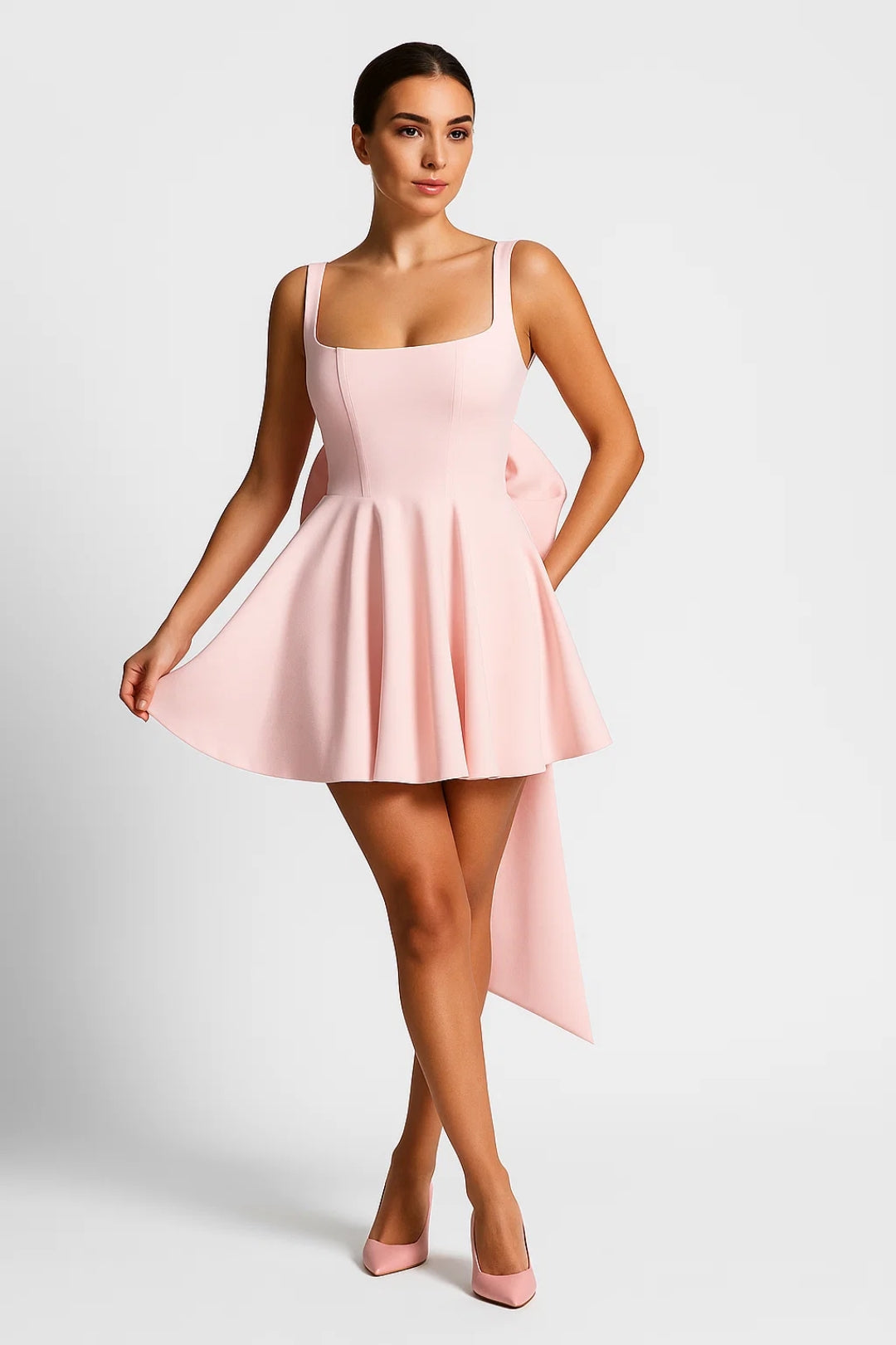 Eirlys | Square-Neck Mini Dress