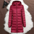 Helsa Long Transitional Padded Jacket | Dark Red