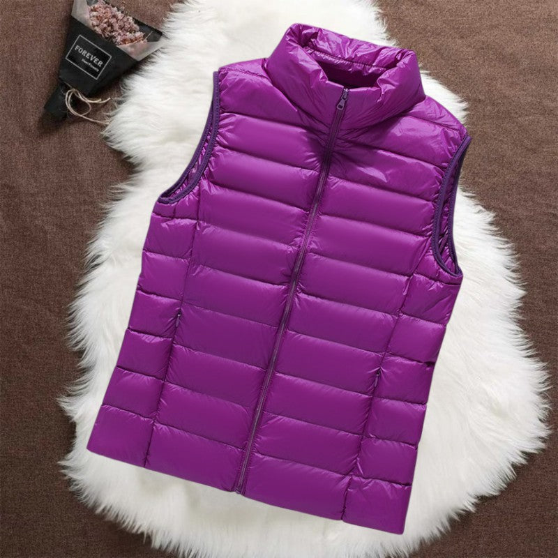 Isa | Padded Gilet - Purple