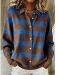 Lizza | Soft Hoodie Blouse with Check Pattern