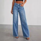 Rowan | Frayed-Hem Wide-Leg Jeans