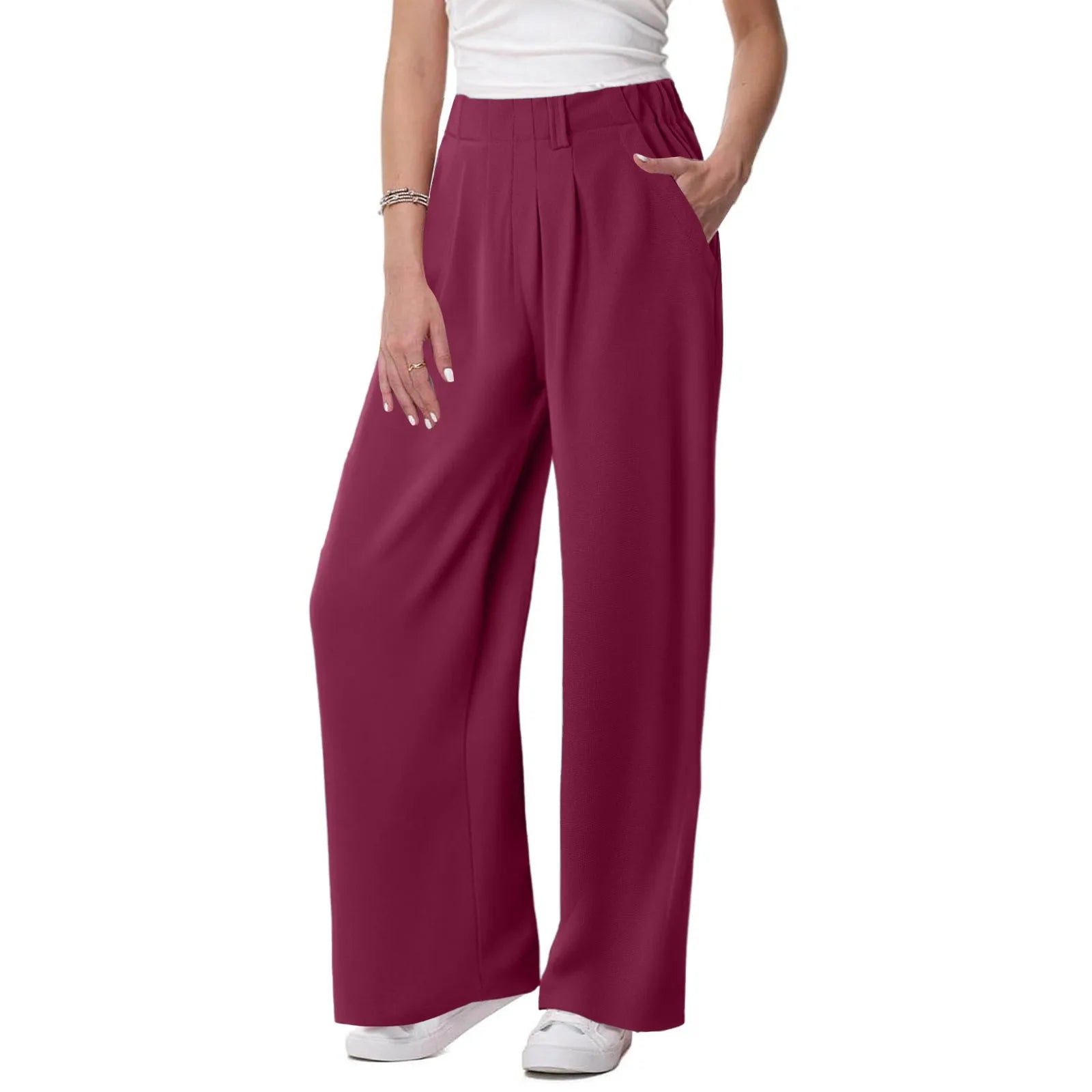 Willa | Waffle Wide-Leg Jogger Pants