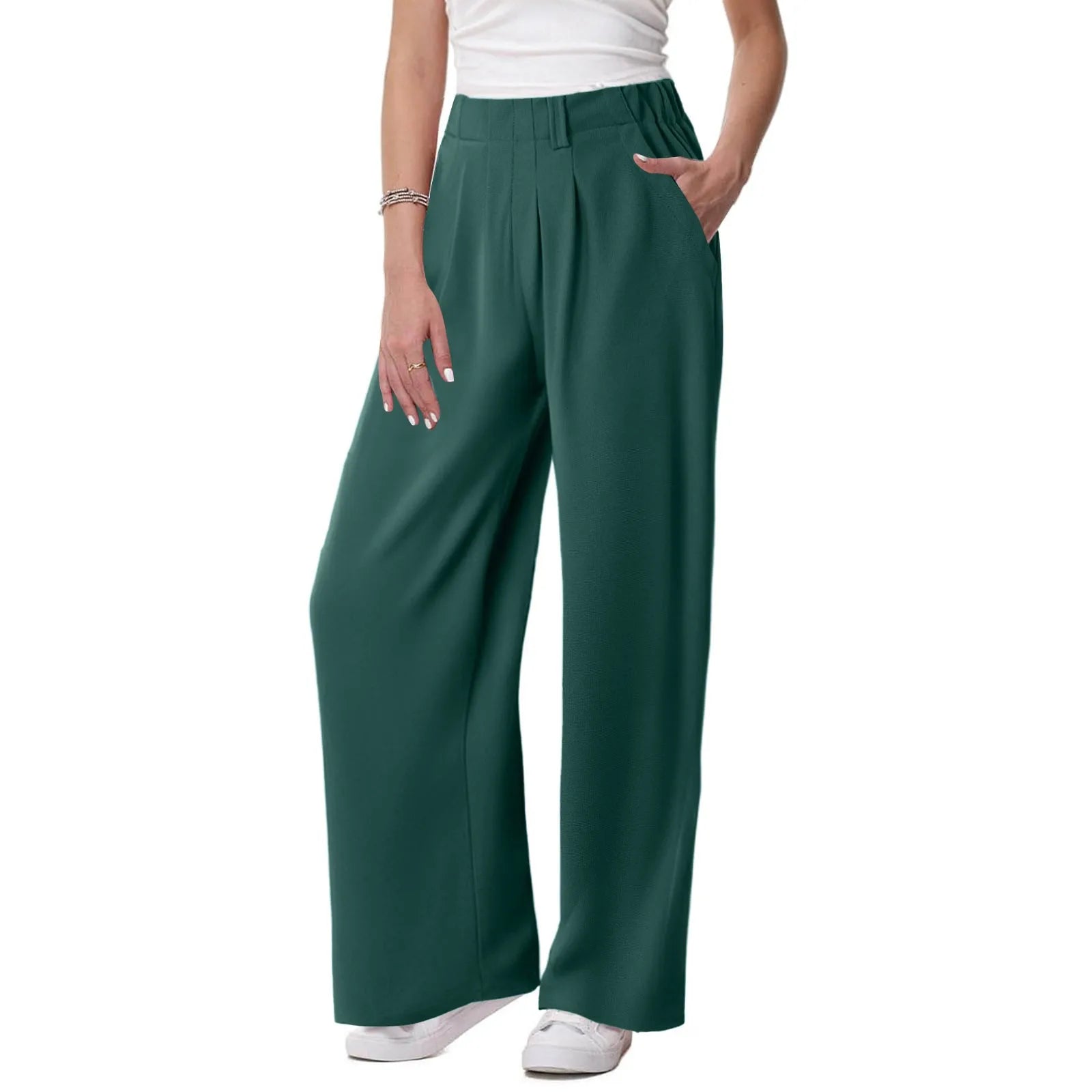 Willa | Waffle Wide-Leg Jogger Pants