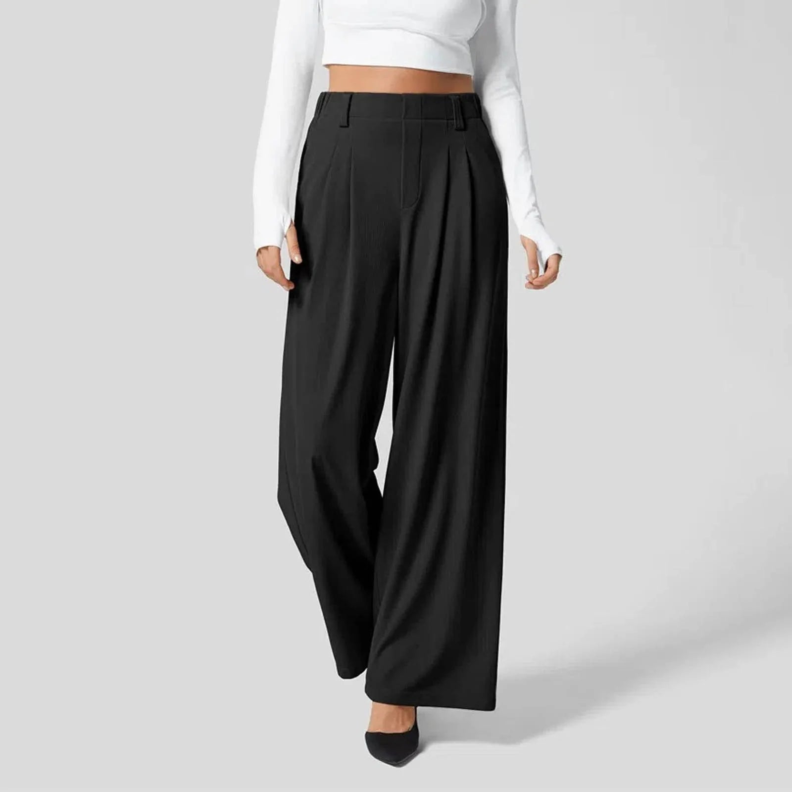 Willa | Waffle Wide-Leg Jogger Pants