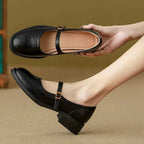 Dorvanna | Comfort Mary Janes in Soft Leather