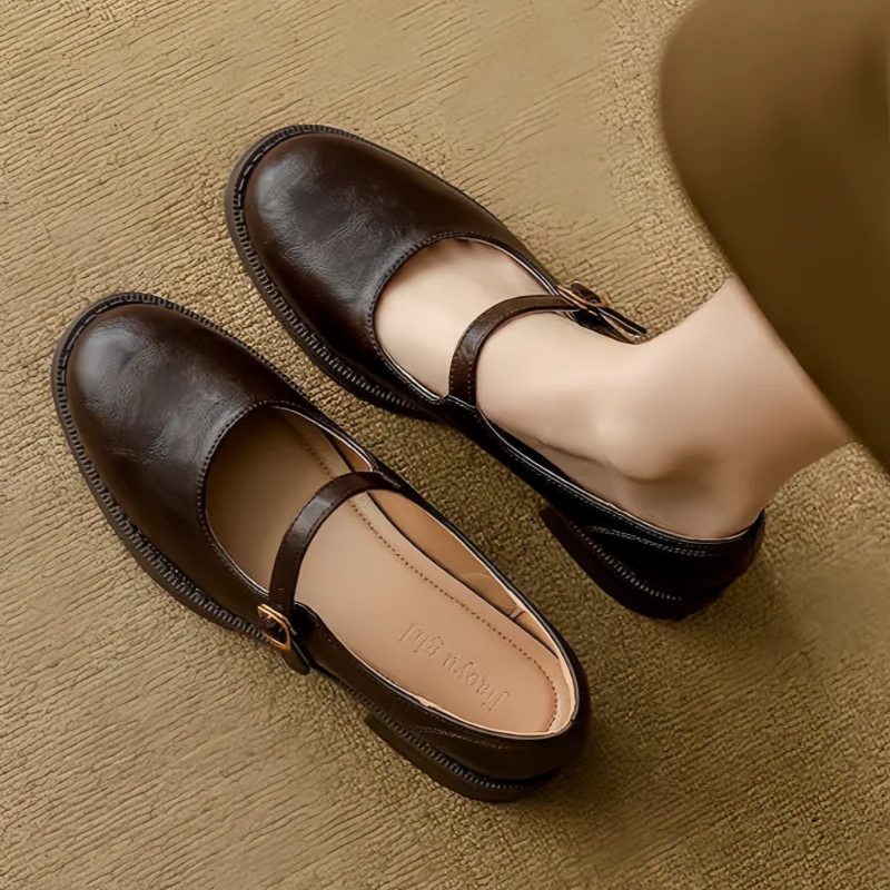 Dorvanna | Comfort Mary Janes in Soft Leather