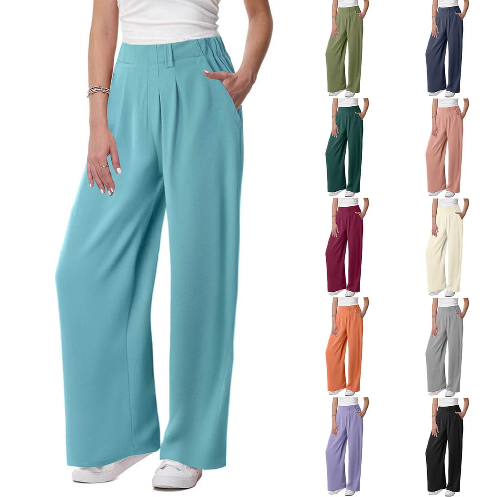 Willa | Waffle Wide-Leg Jogger Pants