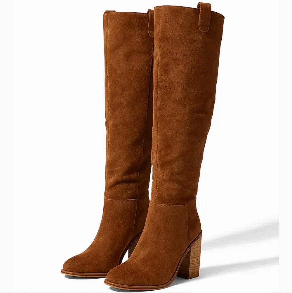 Suevira | Suede Block Heel Boots