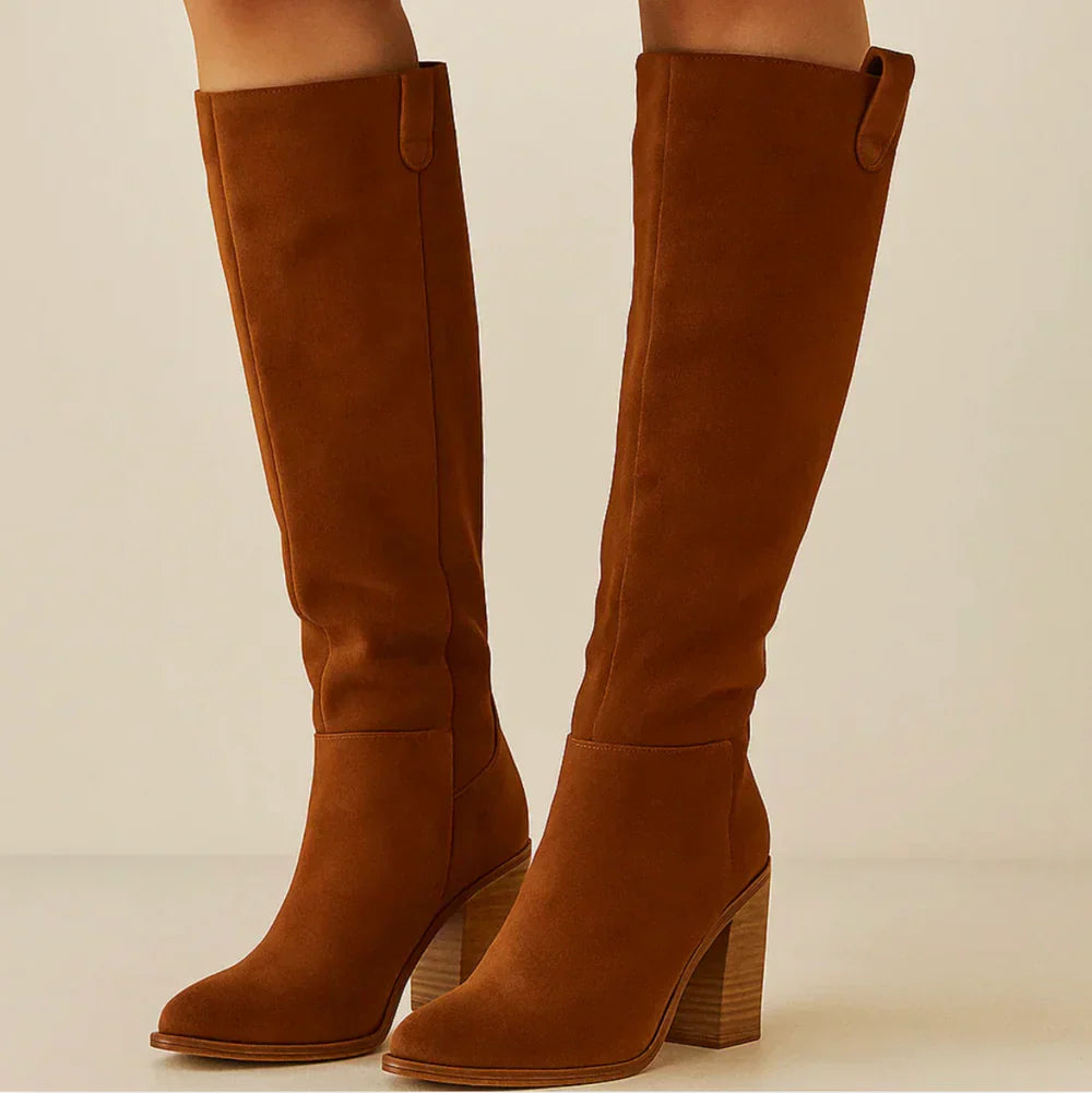 Suevira | Suede Block Heel Boots