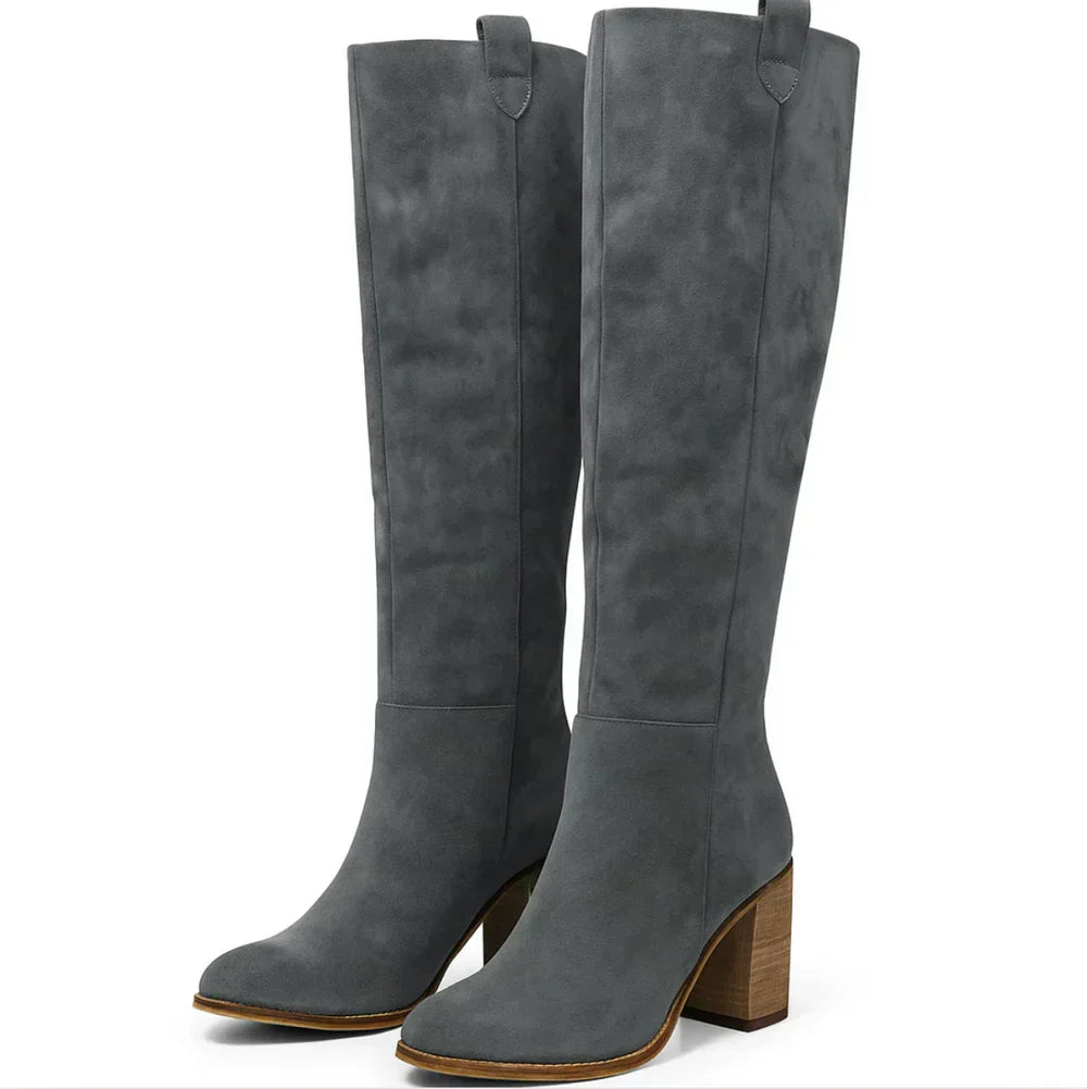 Suevira | Suede Block Heel Boots