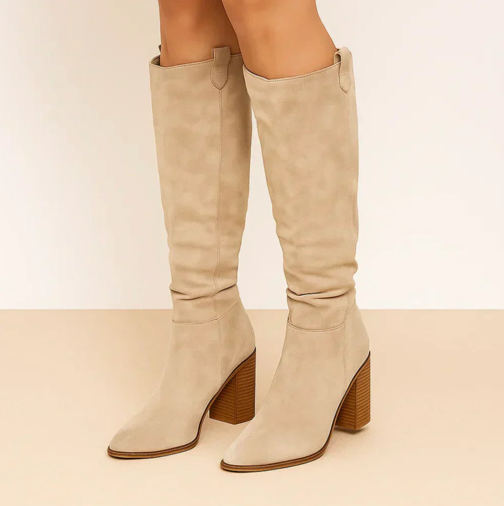 Suevira | Suede Block Heel Boots