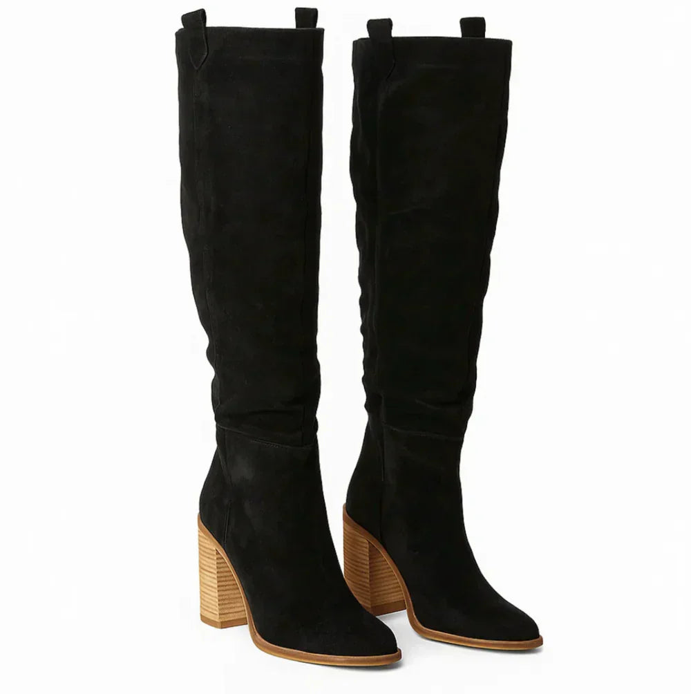 Suevira | Suede Block Heel Boots