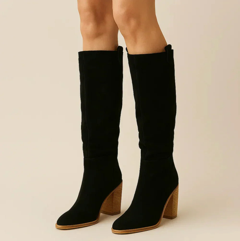Suevira | Suede Block Heel Boots