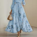 Rowella | Elegant Pleated Maxi Dress