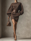 Blythe | Dark Brown Mini Dress