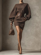 Blythe | Dark Brown Mini Dress