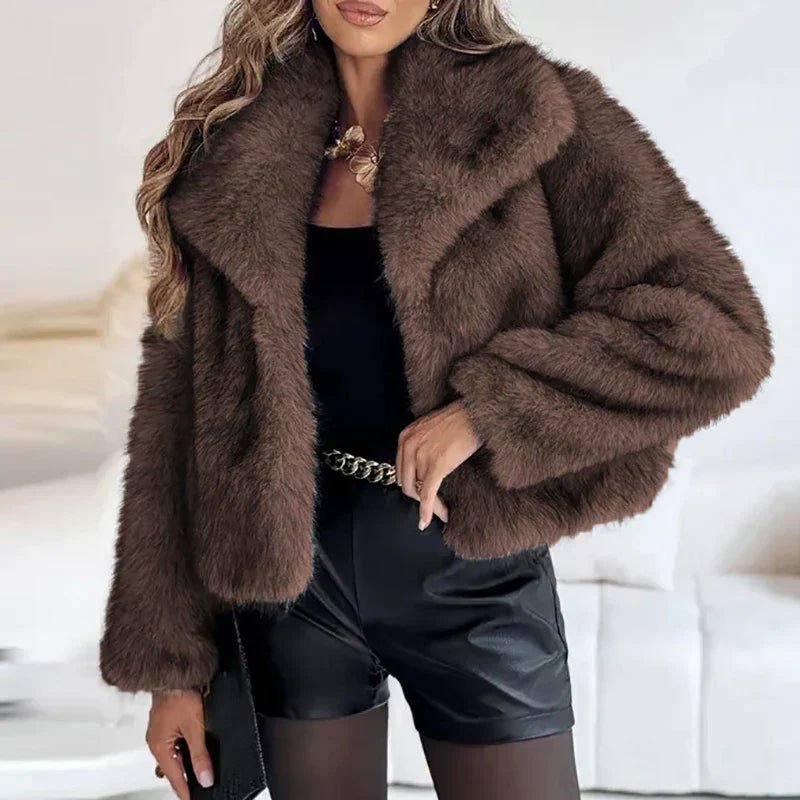 Charnotte | Women'S Chic Faux Fur Winter Jacket