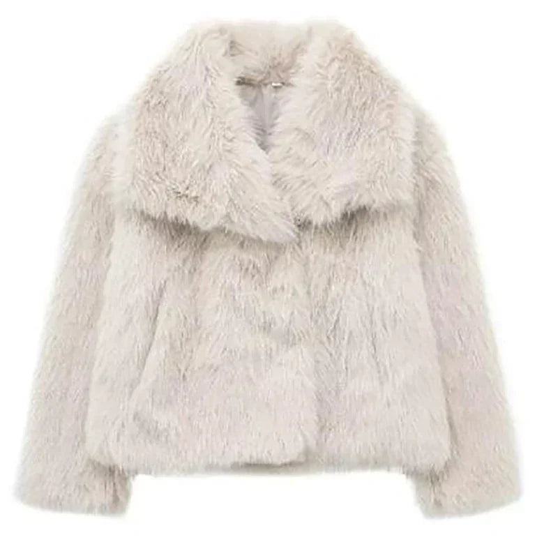 Charnotte | Women'S Chic Faux Fur Winter Jacket