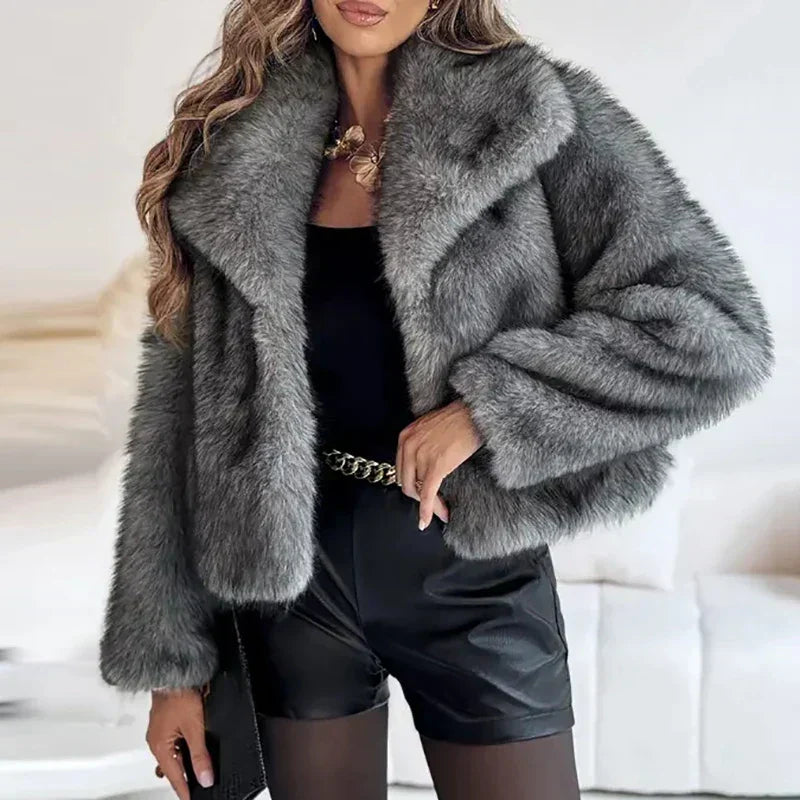 Charnotte | Women'S Chic Faux Fur Winter Jacket