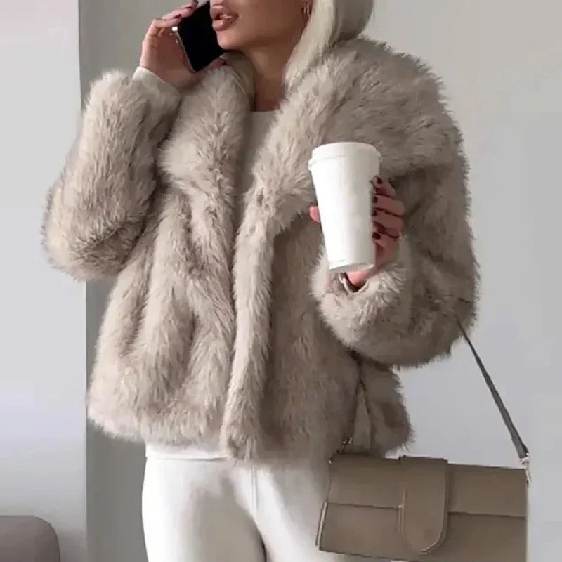 Charnotte | Women'S Chic Faux Fur Winter Jacket