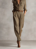 Corenne - Elegant Plaid Dress