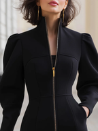 Lunelle | Zip-Detail Midi Dress