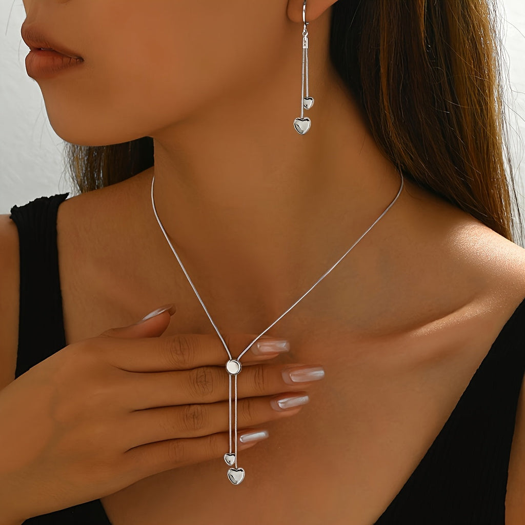 Heart Pendant | Necklace & Earrings Set