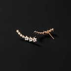 Floral Rhinestone Gold | Earrings