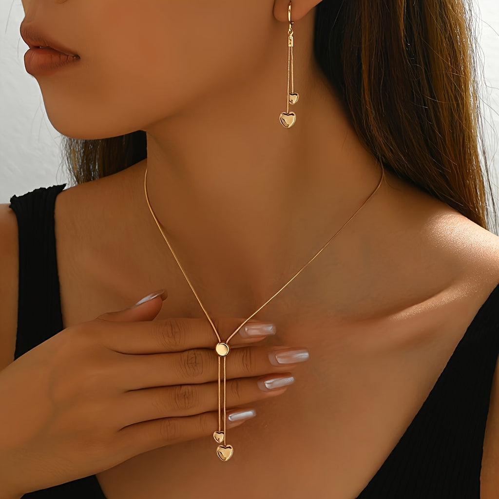 Heart Pendant | Necklace & Earrings Set
