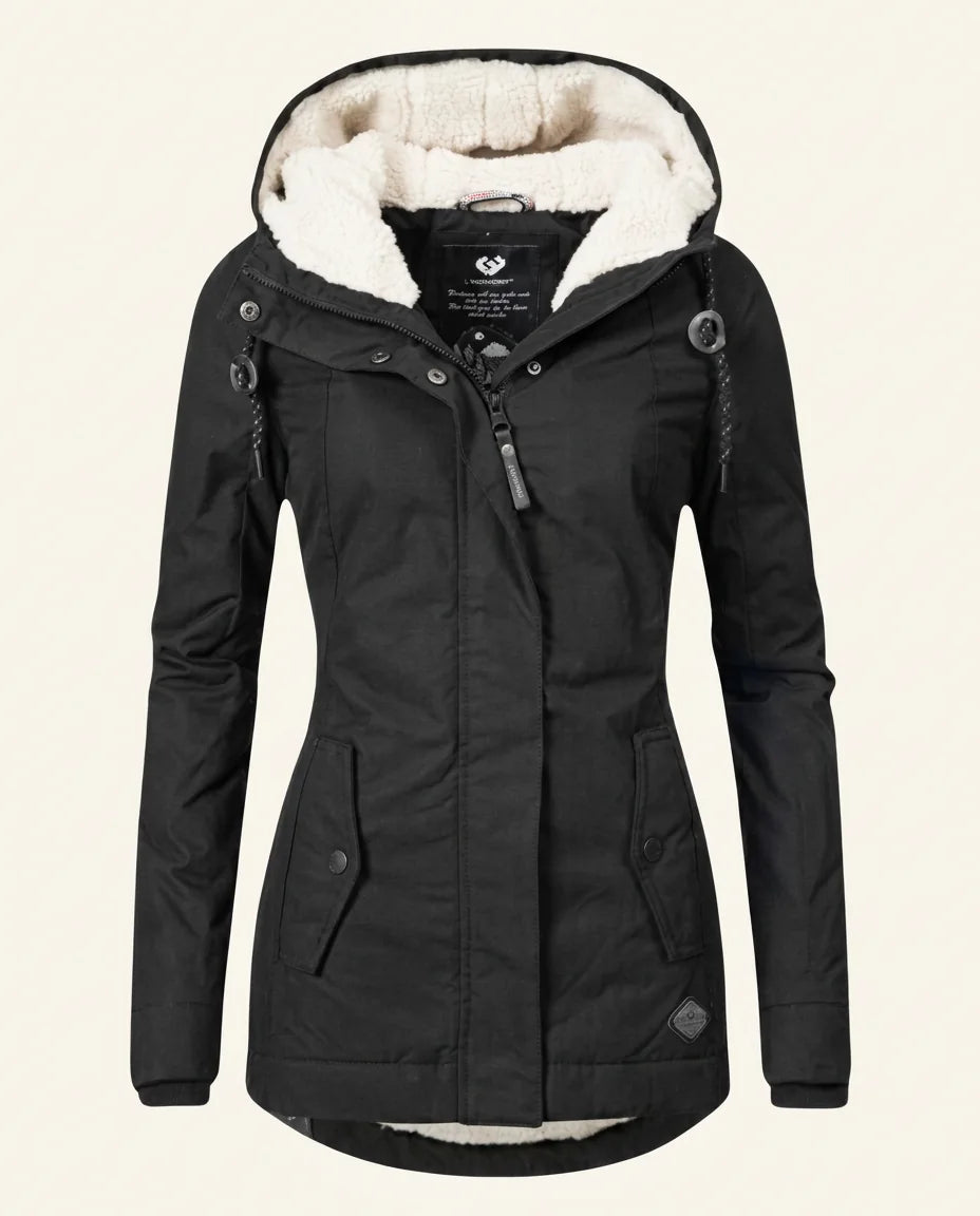 Agnes | Long Waterproof Winter Coat in KIM London product styling