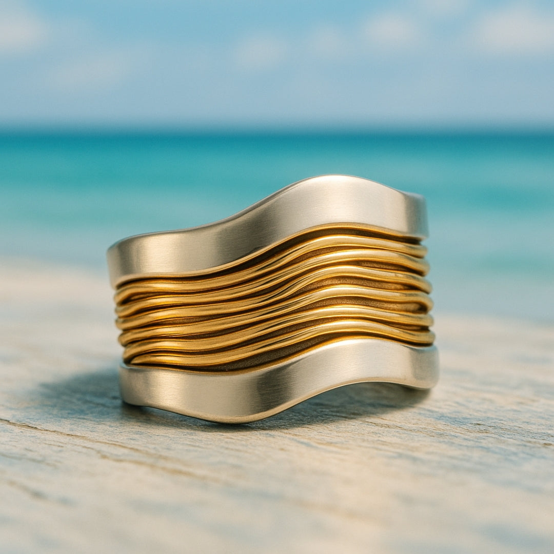 Silver Golden Threads | Ring