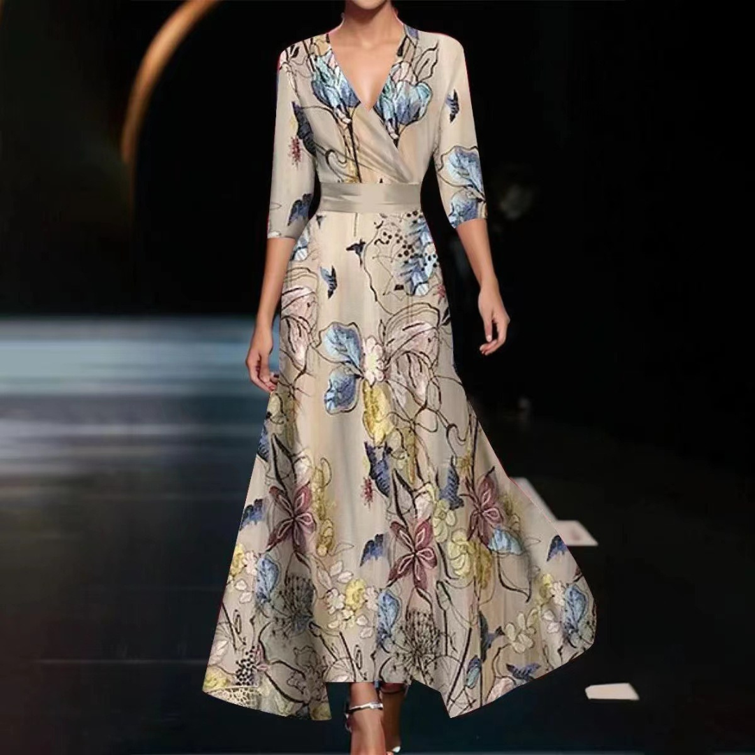 Vivian | Elegant Print Dress