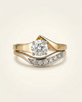 Asymmetric Gold & Silver | Zirconia Ring in KIM London product styling