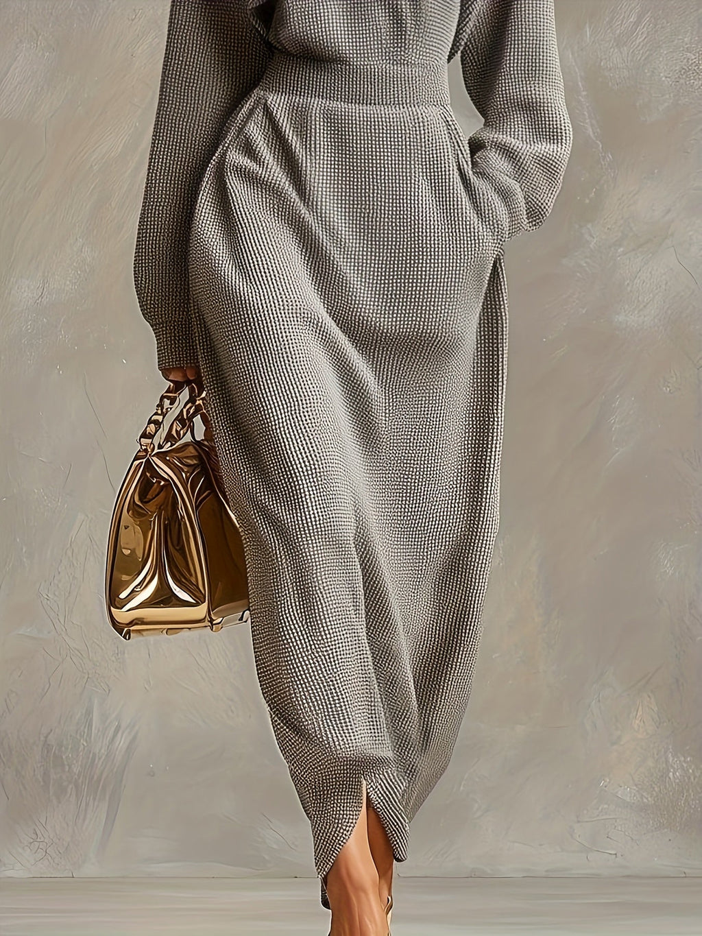 Stella | Ertois Elegant High Neck Maxi Dress