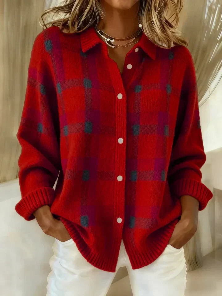 Marcolline | Retro Plaid Sweater