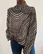 Handcrafted Line Knit Turtleneck Sweater in KIM London product styling