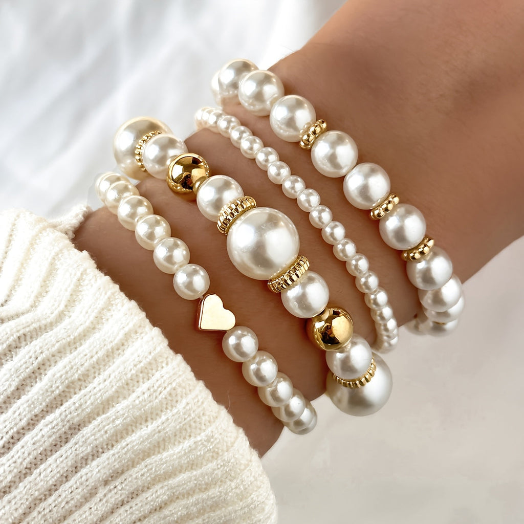 Pearl Heart | Bracelet Set