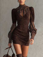 Paully | Faux Suede Bodycon Dress