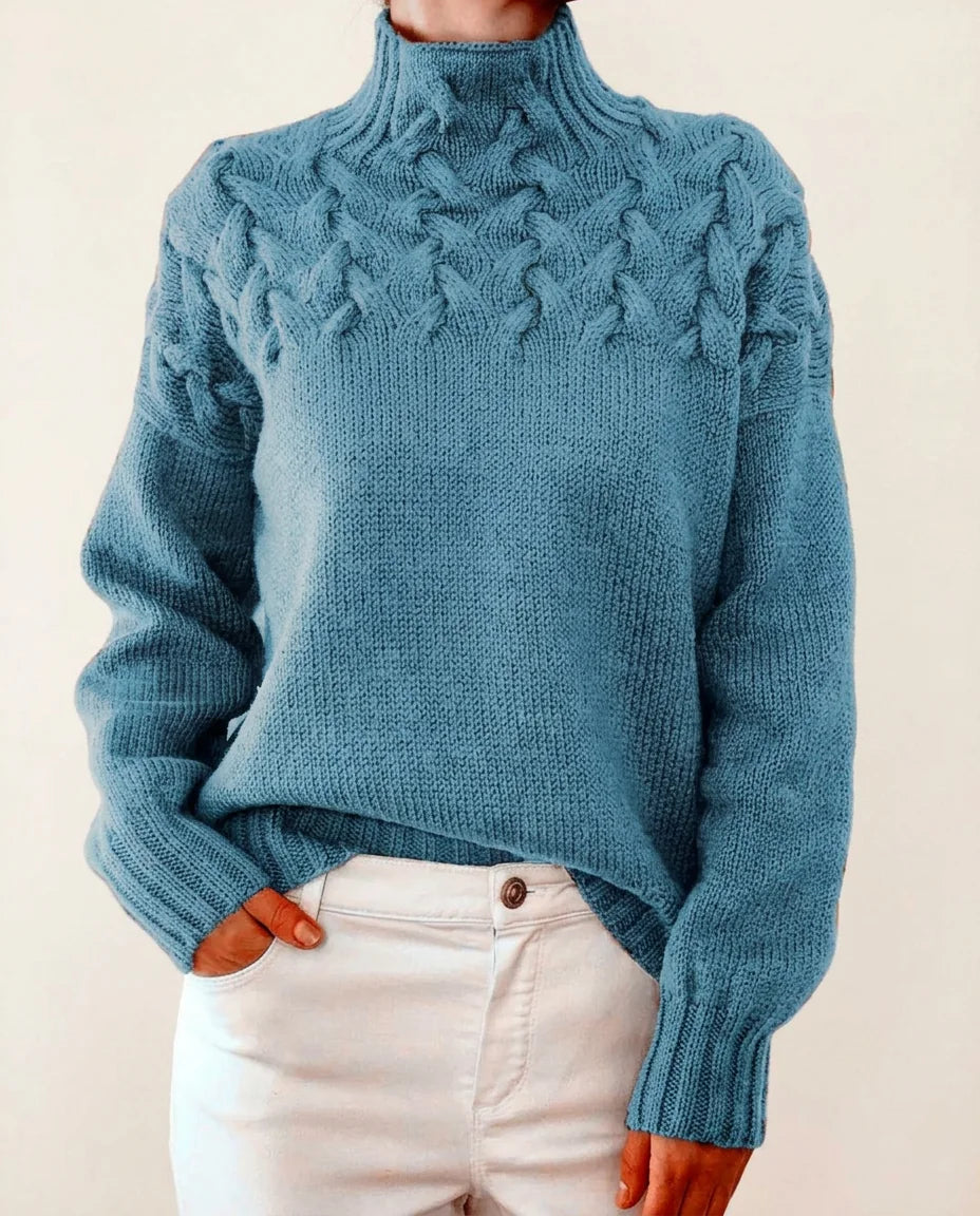 Charlene | Comfy Turtleneck Sweater in KIM London product styling