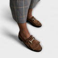 Brigitte | Polished Brown Loafer