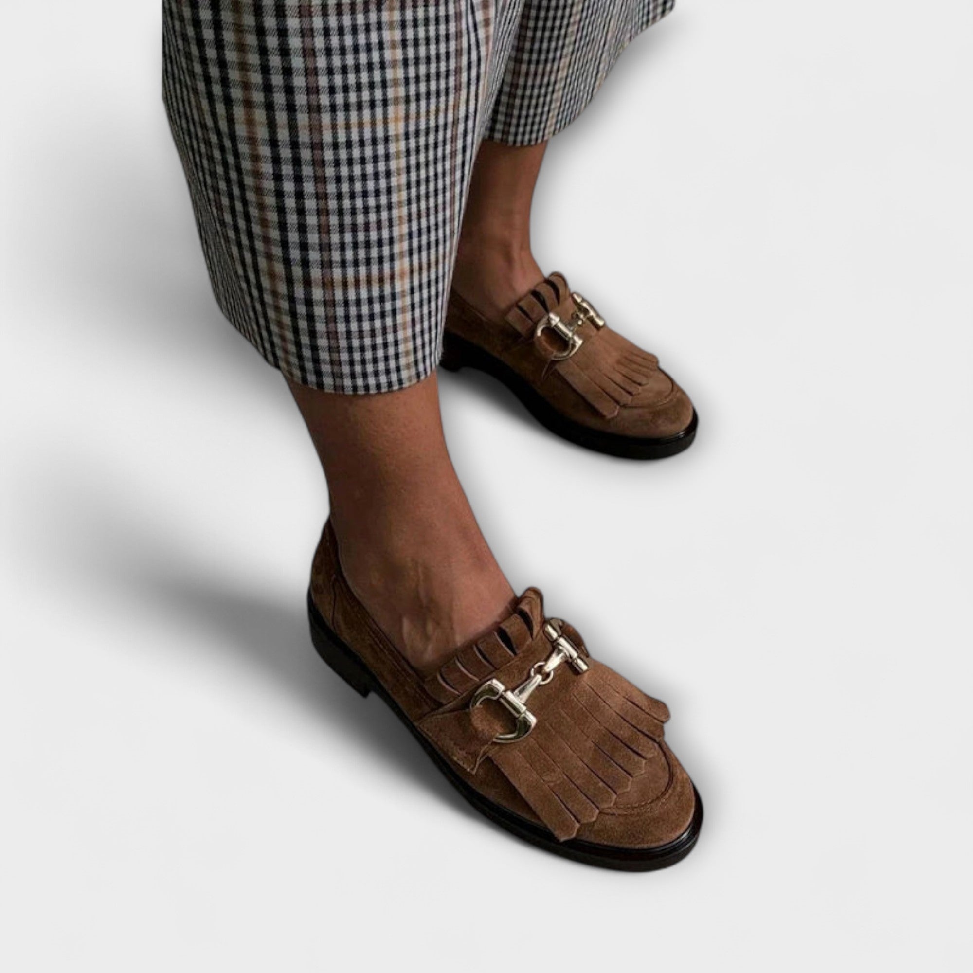 Brigitte | Polished Brown Loafer