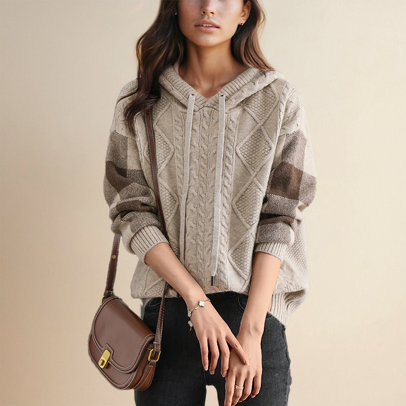 Warrina | Jacquard Hooded Jumper