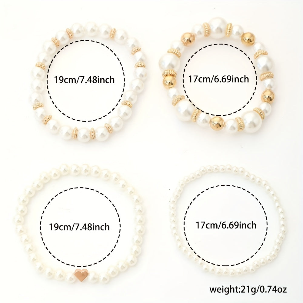 Pearl Heart | Bracelet Set