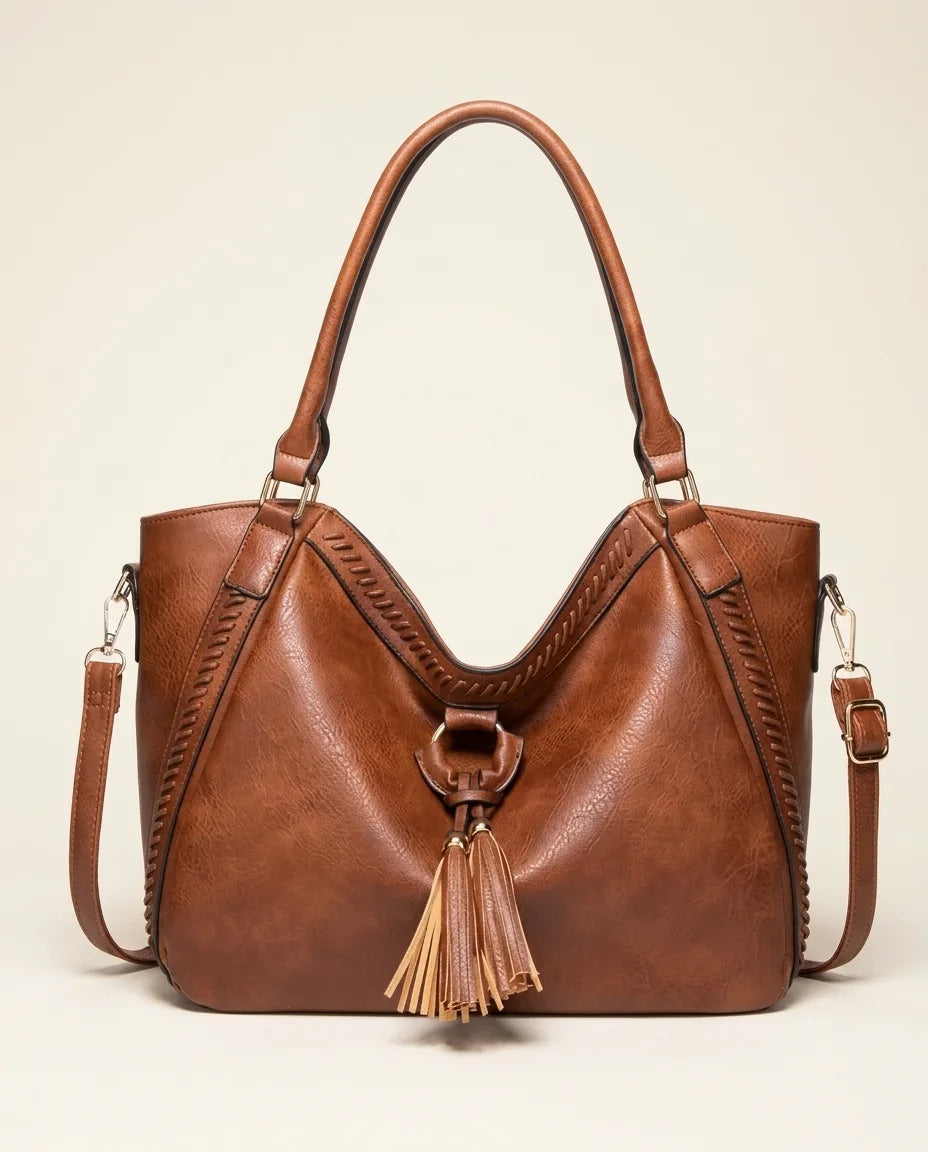 Elowen | Premium Leather Tote in KIM London product styling
