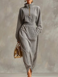 Stella | Ertois Elegant High Neck Maxi Dress